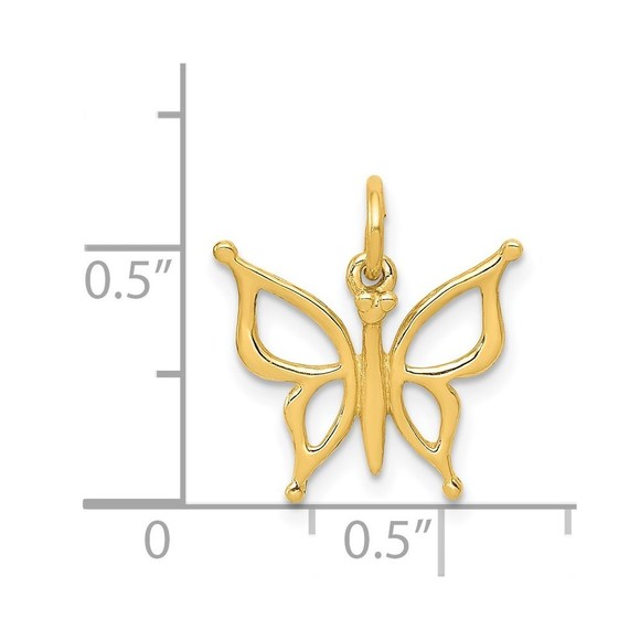 14k Butterfly Charm - Picture 2 of 4